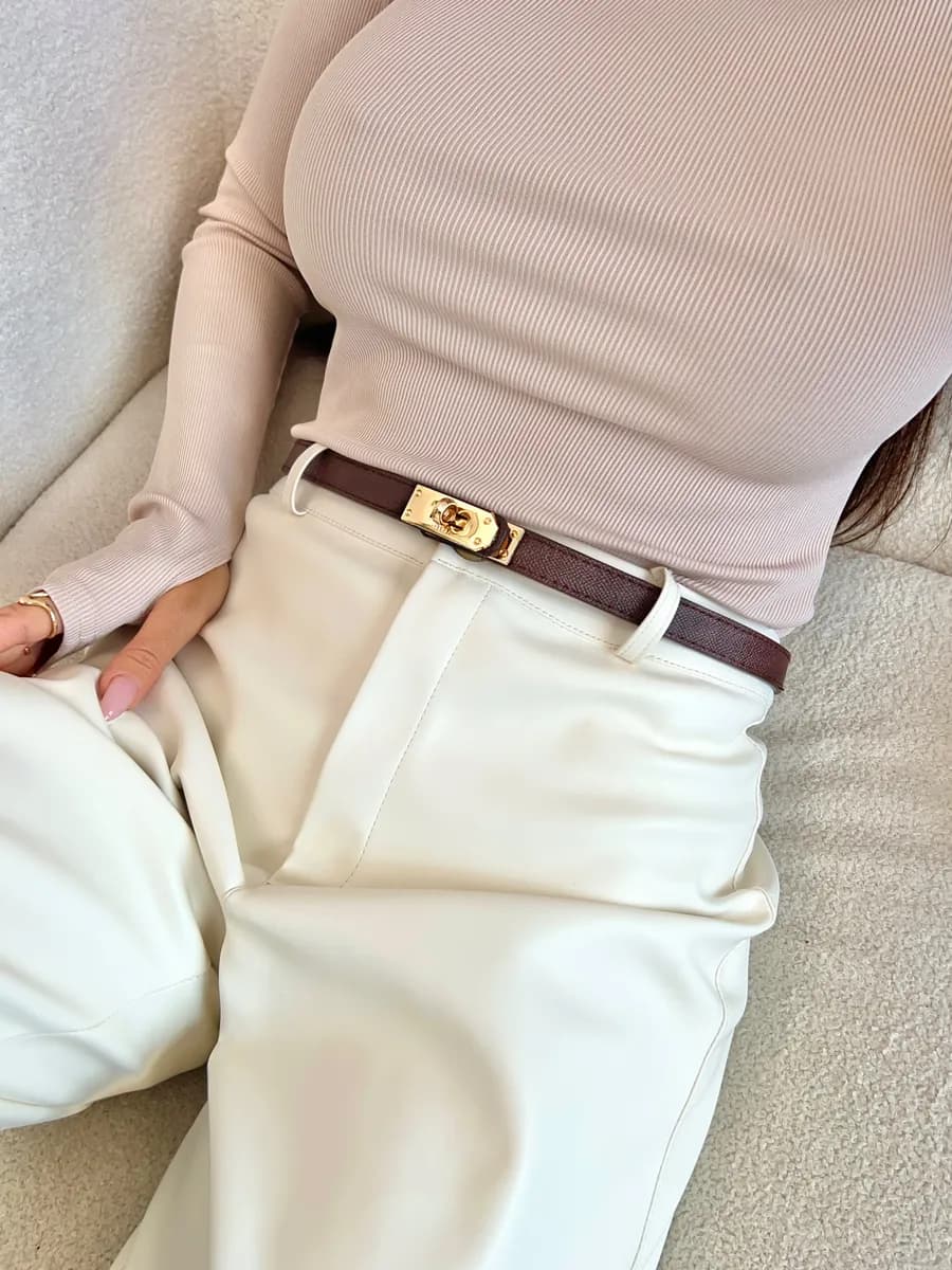 Ремень Hermes женский коричневый