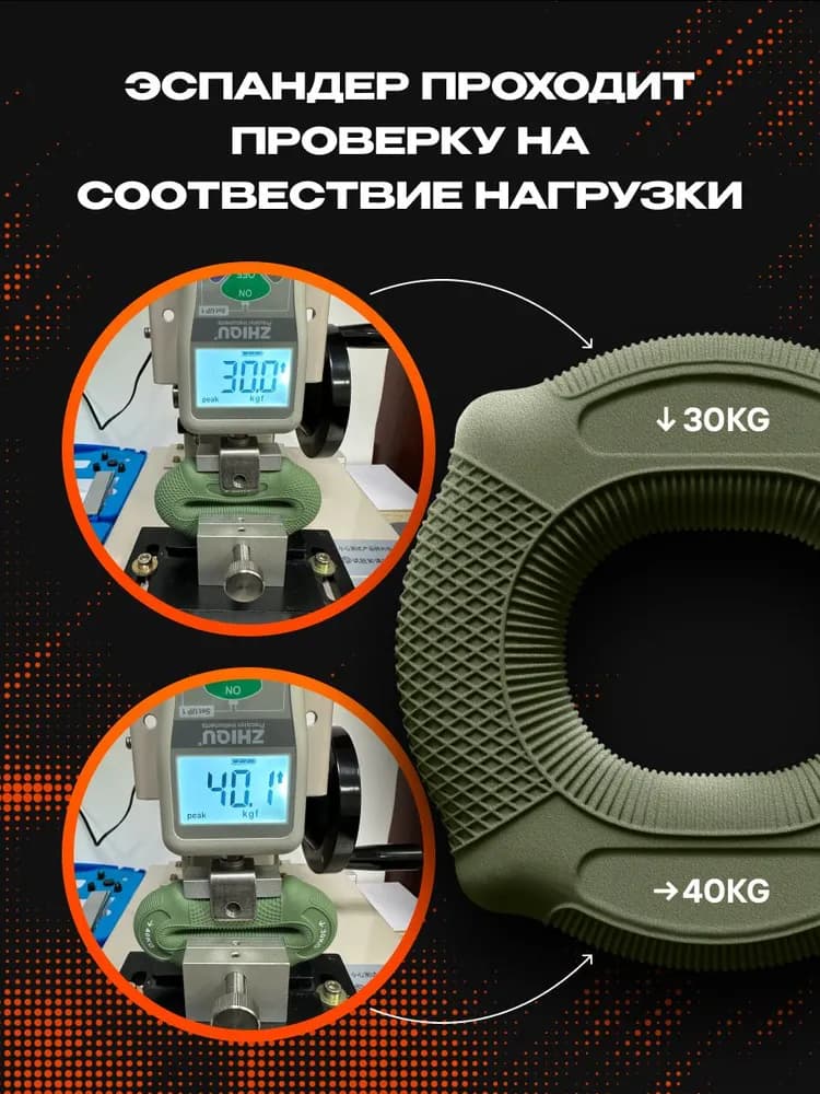 Эспандер кистевой, нагрузка 30кг - 40кг, двойной