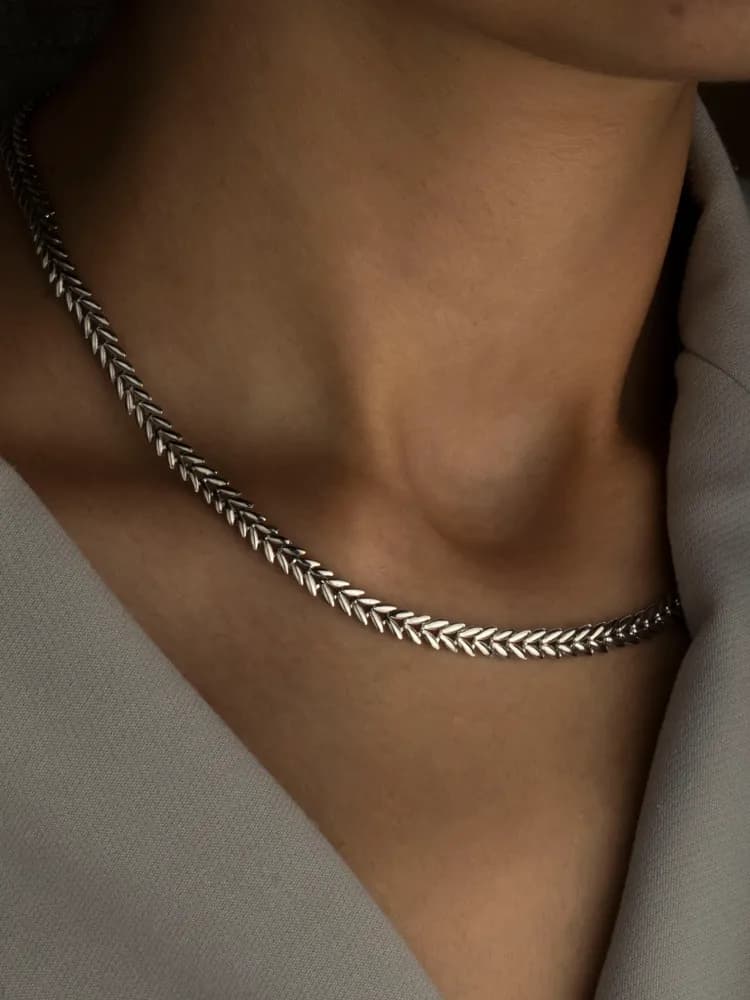 Цепь женская серебряная