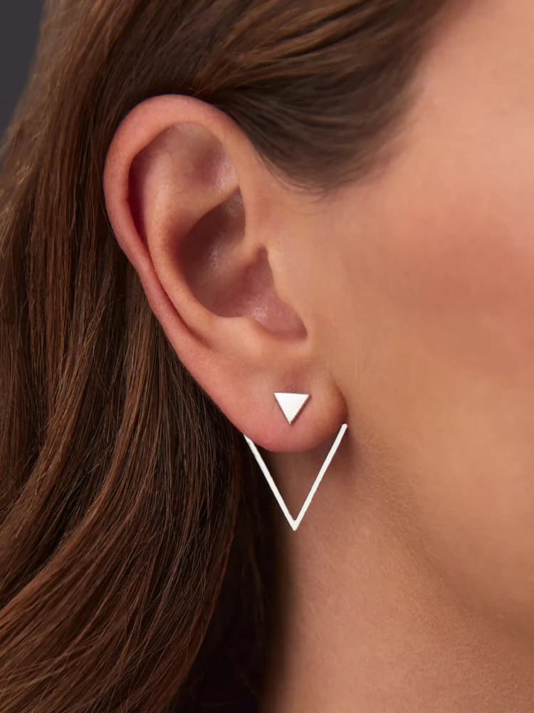 F-Jewelry Серьги гвоздики серебро 925 трансформеры