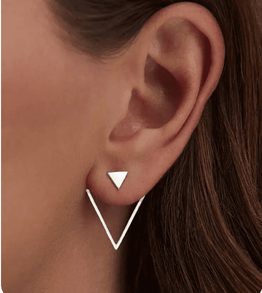 F-Jewelry Серьги гвоздики серебро 925 трансформеры
